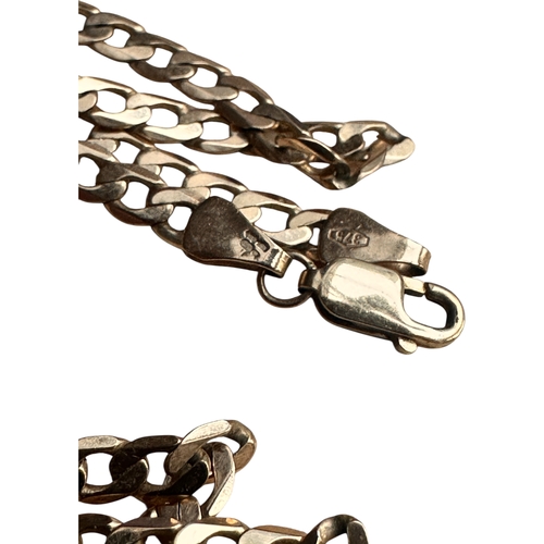 21 - Nine Carat Gold Curb Link Chain. 8.29g 20