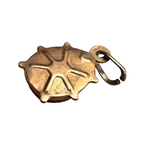 24 - Nine Carat Gold Enamel Ladybird Charm...