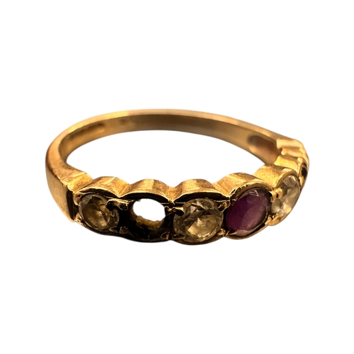 52 - Scrap Nine Carat Gold Ring. 1.35g...