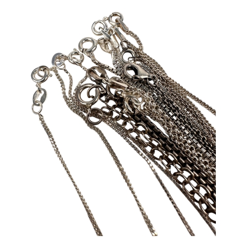 1 - Group of 925 Silver Neck Chains. 29.36g...