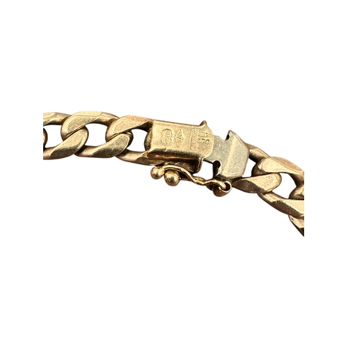 7 - Nine Carat Gold Cuban Link Chain, 19.51g. 8.5