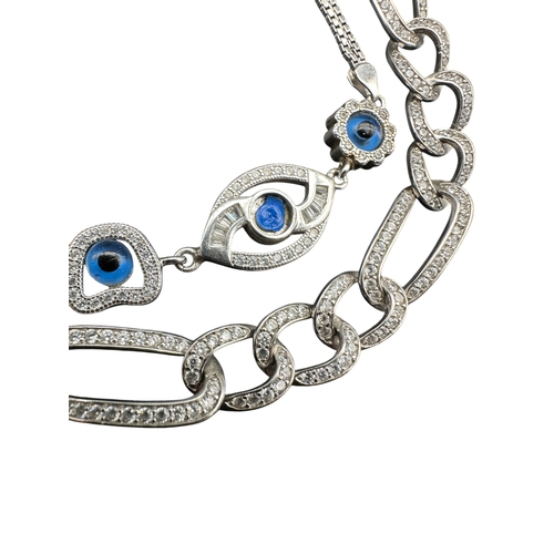 52 - Two 925 Silver Bracelets - 21 grams gross...