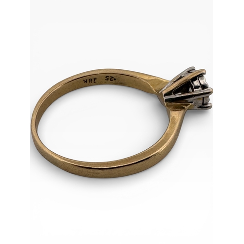 121 - Eighteen Carat Gold Diamond Solitaire Ring. Size T. 4.12g