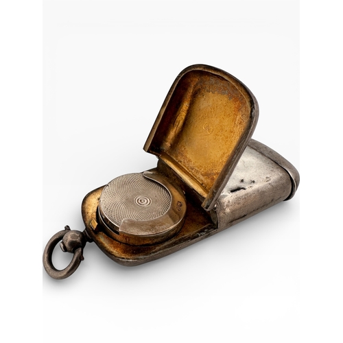 151 - Victorian Silver Combination Sovereign & Vesta Case. 32.32g