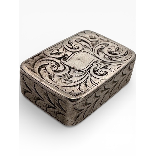 154 - Victorian Miniature Fob Vesta Case. Birmingham 1855. 6.81g