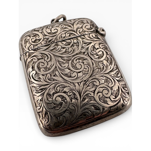 158 - Silver Vesta Case, Madam Albani Hippodrome Leeds 1909. 34.19g