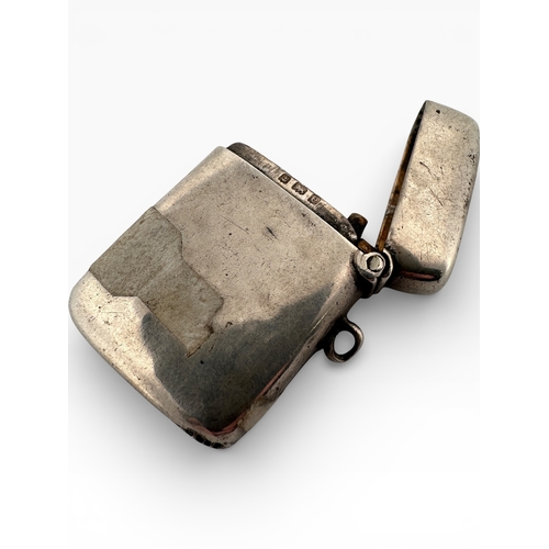 164 - Small Ornate Silver Vesta Case, Birmingham 1904. Charles Lyster & Son. 20.62g