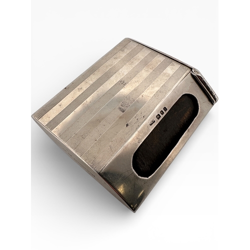 166 - Art Deco Silver Match Box Holder, London 1929. 50.7g