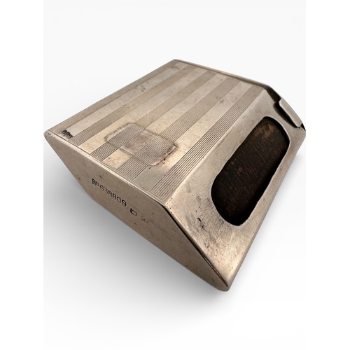 166 - Art Deco Silver Match Box Holder, London 1929. 50.7g