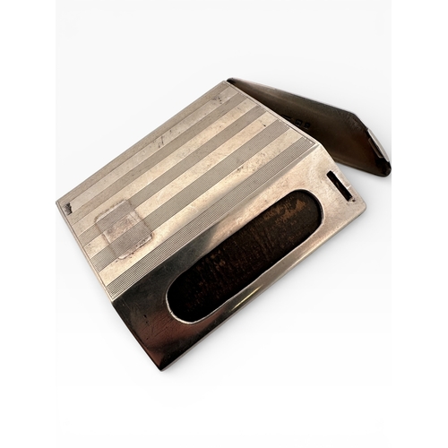 166 - Art Deco Silver Match Box Holder, London 1929. 50.7g