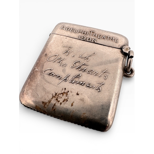 172 - 1905 Midsummer nights Dream, Adelphi Theatre Silver Vesta Case. Goldsmiths & Silversmiths Company. 1... 