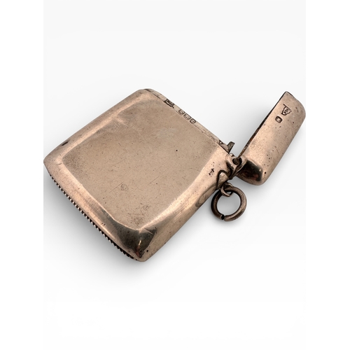 175 - Victorian 'Charleys Aunt', Hallmarked Silver Vesta Case. Sheffield 1895 by Walker & Hall. 22.12g