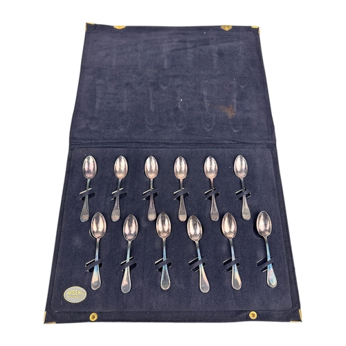 145 - Set of 12 800 Silver Teaspoons. 88.38g