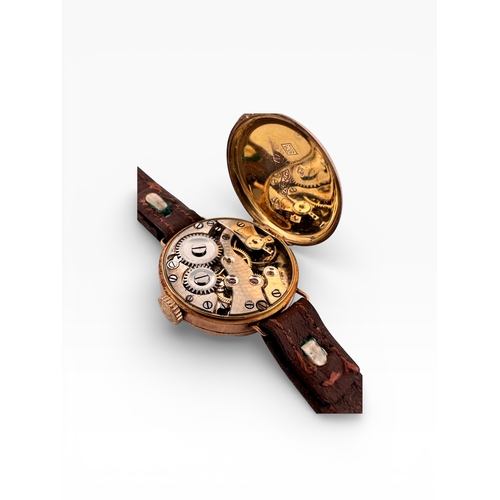 134 - Ladies Nine Carat Gold Cased Watch as found