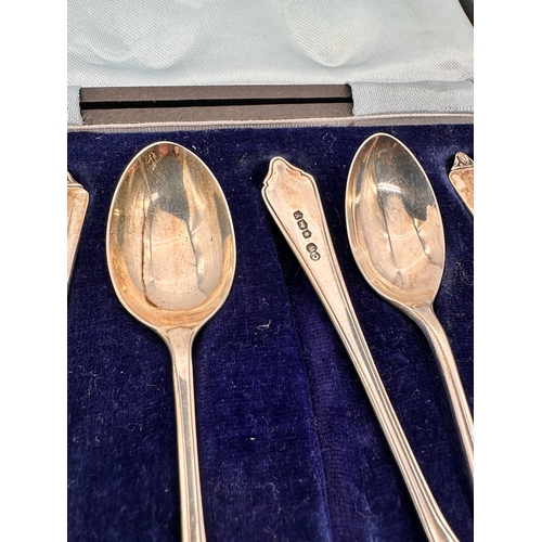 136 - Hallmarked Silver set of Six Teaspoons. 73.64g