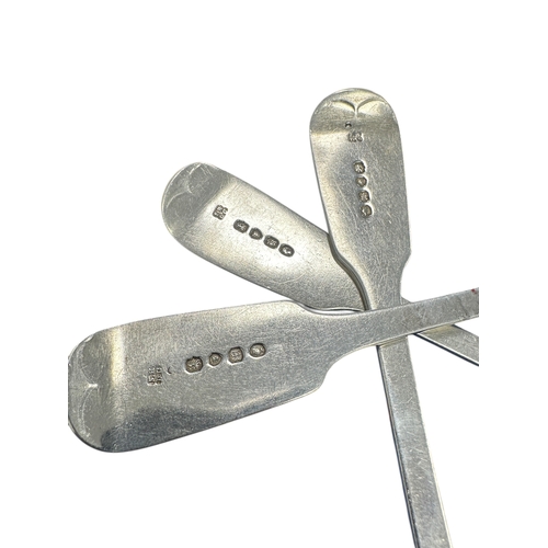 215 - Three Hallmarked Silver Serving Spoon, London 1845, 1847 by samuel Haye & Dudley Carter. 224.07g