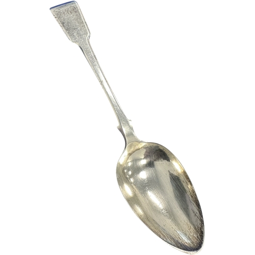219 - Georgian Hallmarked Silver Serving Spoon. London 1812 by Thomas Richards. 66.78g