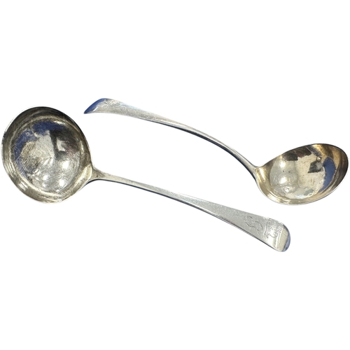222 - Pair of Hallmarked Georgian Silver Ladles. London 1794 by Peter & Ann Bateman. 79.3g