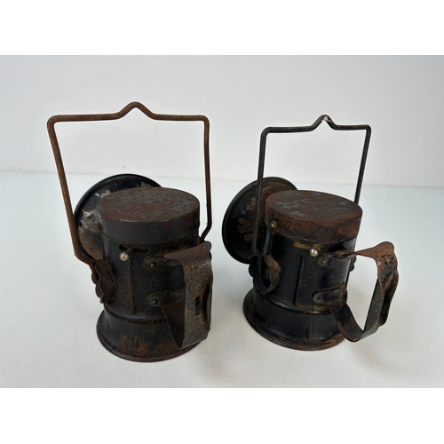 378 - Pair of Vintage Battery Operated Railway Lanterns by Stadium England