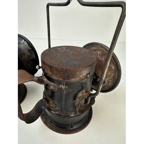 378 - Pair of Vintage Battery Operated Railway Lanterns by Stadium England