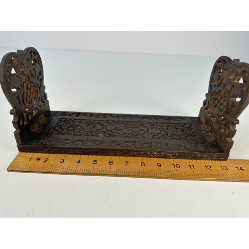 379 - Carved Wooden Book Slide