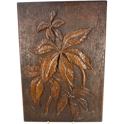 380 - Antique Carved Oak Panel