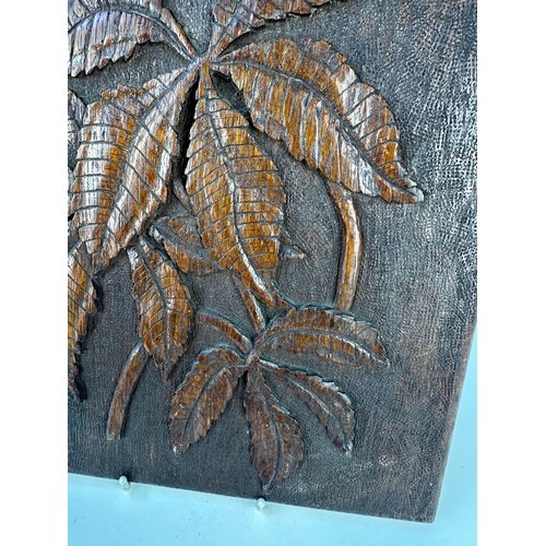 380 - Antique Carved Oak Panel