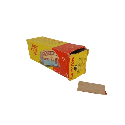 560 - Pair of Boxed Dinky Toys Diecast Models including 117 Four Berth Caravan in pale yellow w/ grey door... 