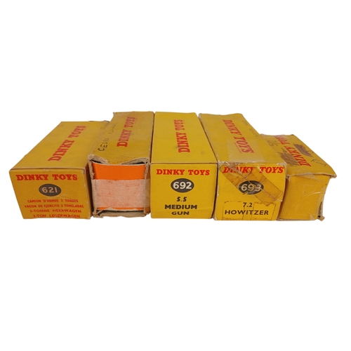 562 - Group of 5 Boxed Dinky Toys Military Vehicles including 621 3-Ton Army Wagon, 643 Army Water Tanker,... 