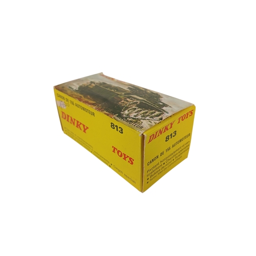 564 - Boxed French Dinky Toys 813 Canon de 155 Automoteur with Camouflage Netting