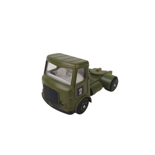 566 - Boxed Dinky Toys 616 AEC Artic Transporter with Chieftain Tank – netting and shells present