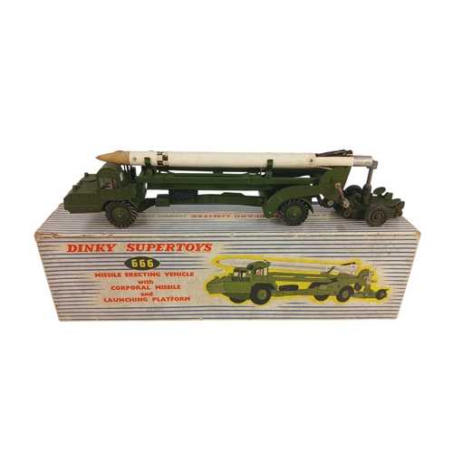 567 - Boxed Dinky Supertoys 666 Missile Erecting Vehicle with Corporal Missile and Launching Platform – in... 