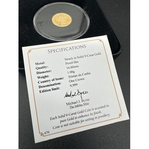 197 - 1g Nine Carat Gold Proof Like Crown