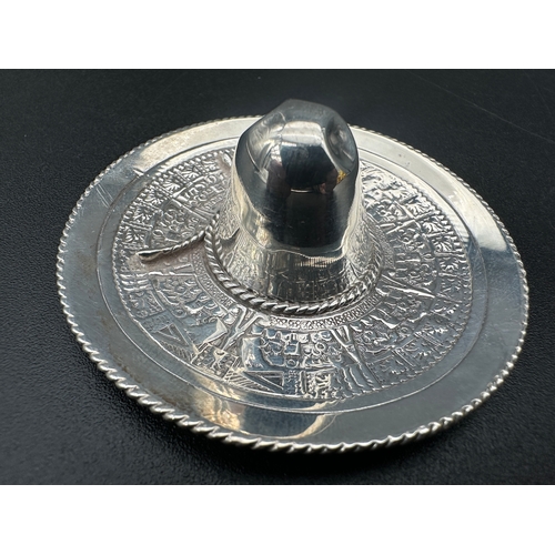 228 - 925 Silver Miniature Sombrero. 20.41g