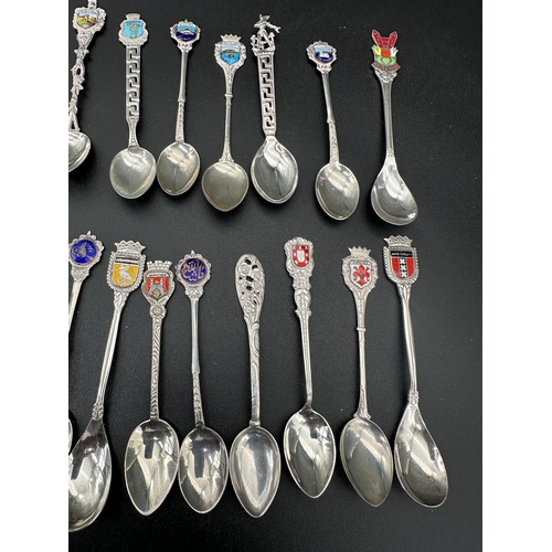 231 - Silver Content Souvineer Spoons, 800, 830 & 900. 244g