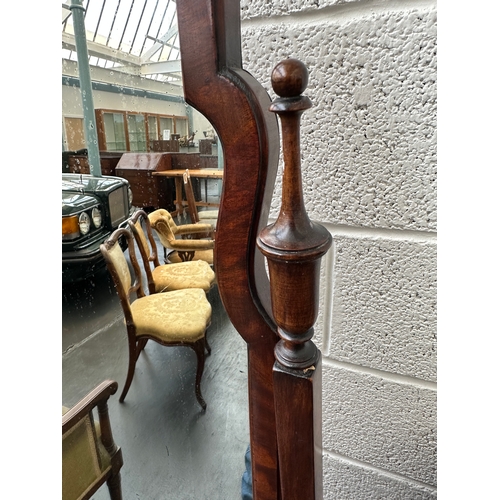 27 - Antique Cheval Mirror with Characterful Foxing...