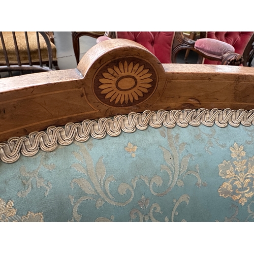 30 - Antique Continental Louis XVI Style Armchair with Marquetry Detail...