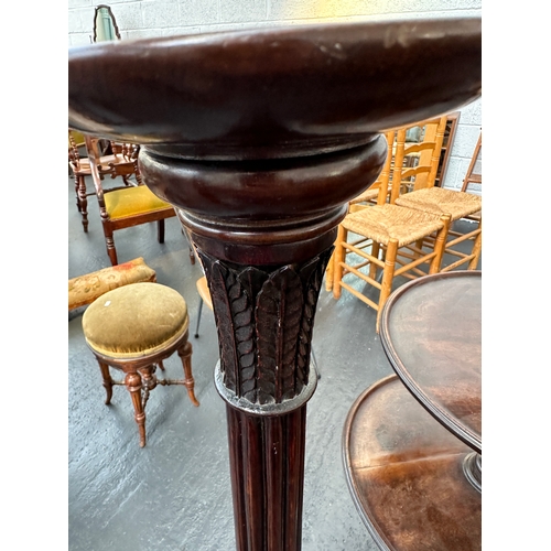 40 - Elegant Antique Torchère Plant Stand - 124cm...