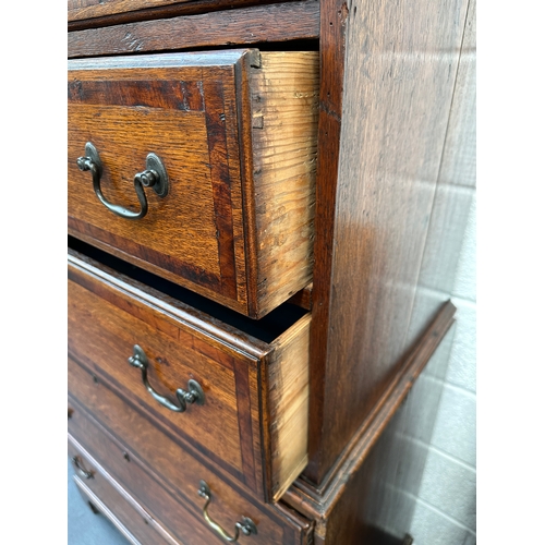 45 - Two Over Three on Three Antique Chest on Chest - 101 x 51 x 189cm...