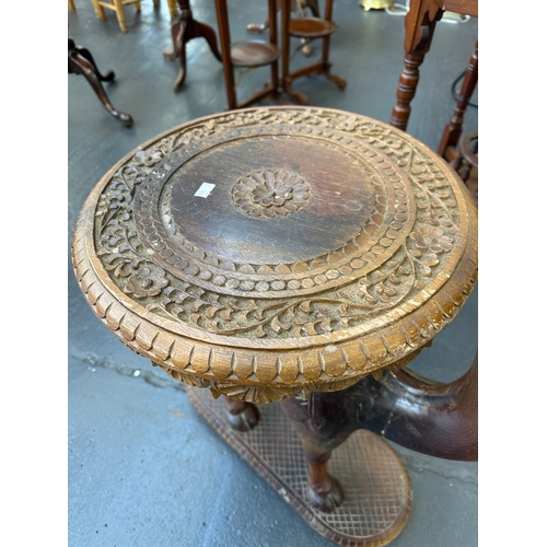 48 - Anglo-Indian Carved Hardwood Camel Table...