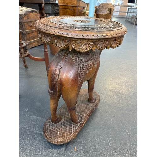 48 - Anglo-Indian Carved Hardwood Camel Table...