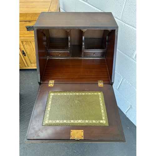 114 - Small Reproduction Four Drawer Mahogany Writing Bureau - 50 x 43 x 100cm...