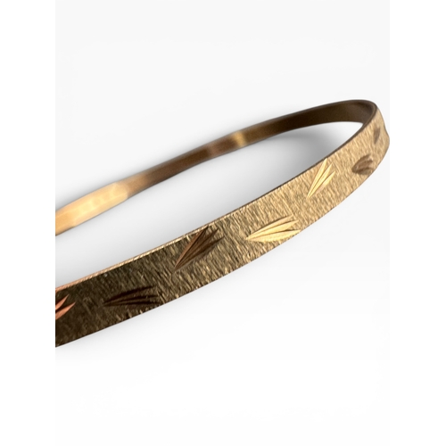 18 - Nine Carat Gold Bangle 5.76g...