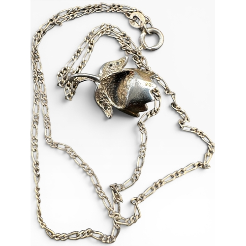25 - 925 Silver Necklace with Silver and Pearl Necklace 5.46g...