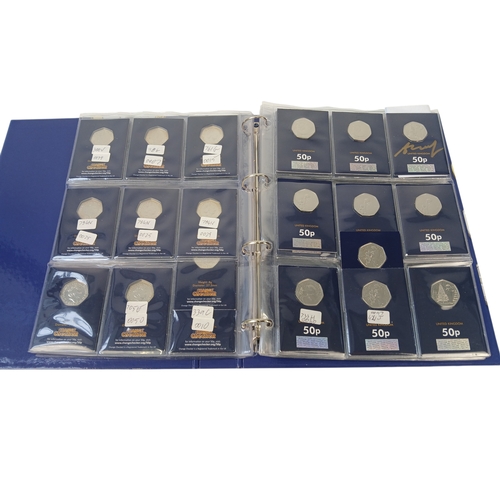 463 - Collection of Approximately 65 Commemorative 50p, £1 and £5 Coins in Change Checker Binder including... 