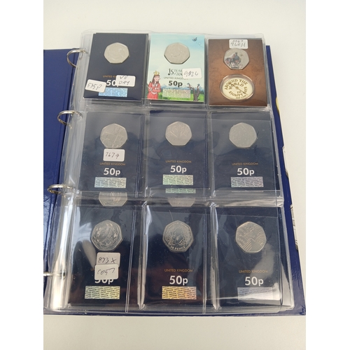 463 - Collection of Approximately 65 Commemorative 50p, £1 and £5 Coins in Change Checker Binder including... 