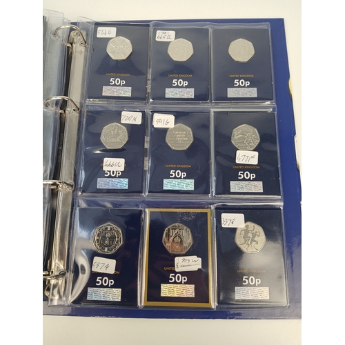 463 - Collection of Approximately 65 Commemorative 50p, £1 and £5 Coins in Change Checker Binder including... 