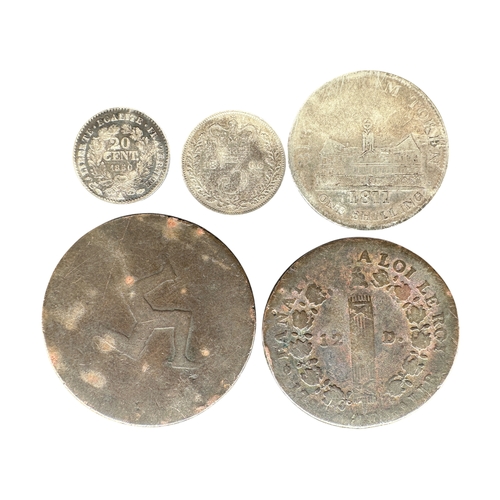 Collection of Vintage Coins inc. 1811 Warwickshire 1 Shilling Workhouse ...