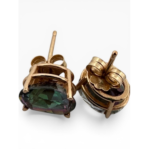 38 - Nine Carat Gold and Mystic Topaz. 2g...