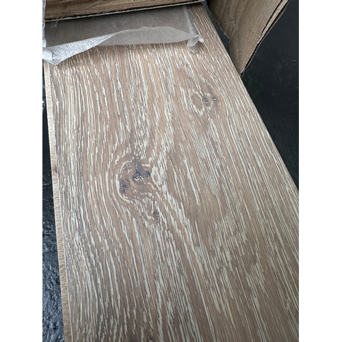 731 - As New, Very High Quality, Thick Engineered Wood Flooring - Smoked Grain Washed Oak - 4 Packs coveri...